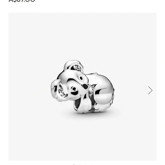 New Pandora Silver Koala Charm - Picture 2 of 2